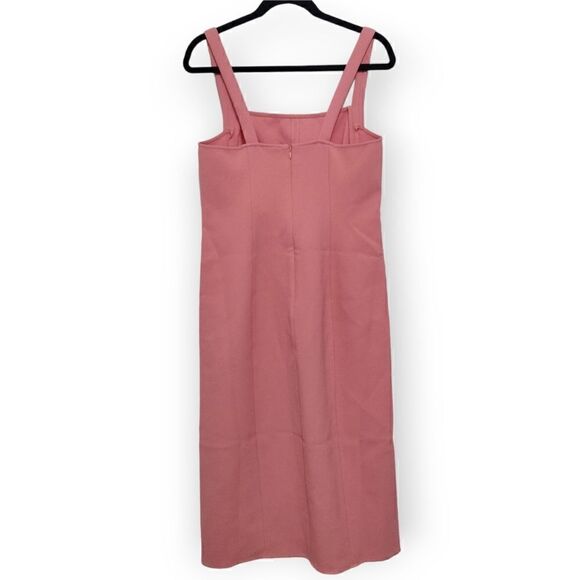 New C/MEO Consumed Split-Front Pink Midi Dress L 8 - Picture 7 of 15